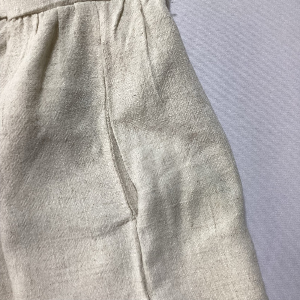 Princess Polly Beige Viscose/Linen Halter Romper - Picture 4 of 12